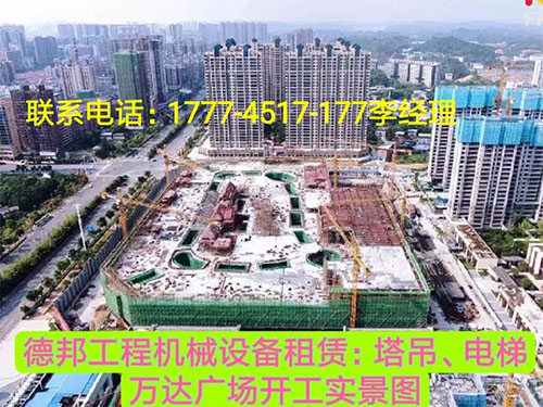 万达广场、岳麓青城一二三期   租赁塔吊、电梯实情